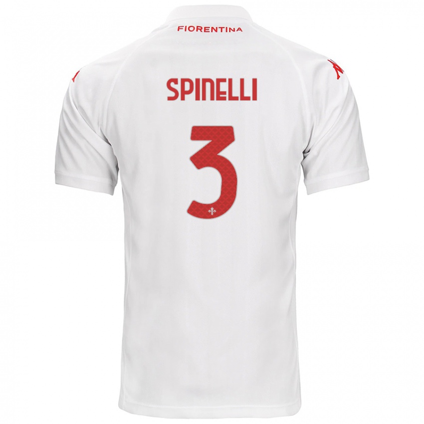 Kinderen Giorgia Spinelli #3 Wit Uitshirt Uittenue 2024/25 T-Shirt