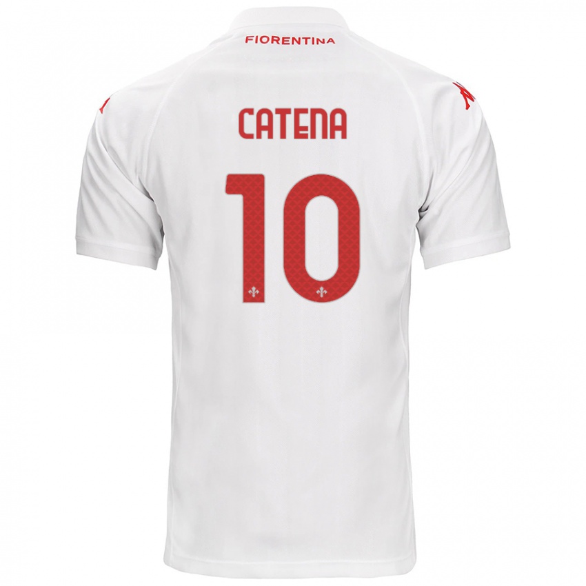 Kinderen Michaela Catena #10 Wit Uitshirt Uittenue 2024/25 T-Shirt