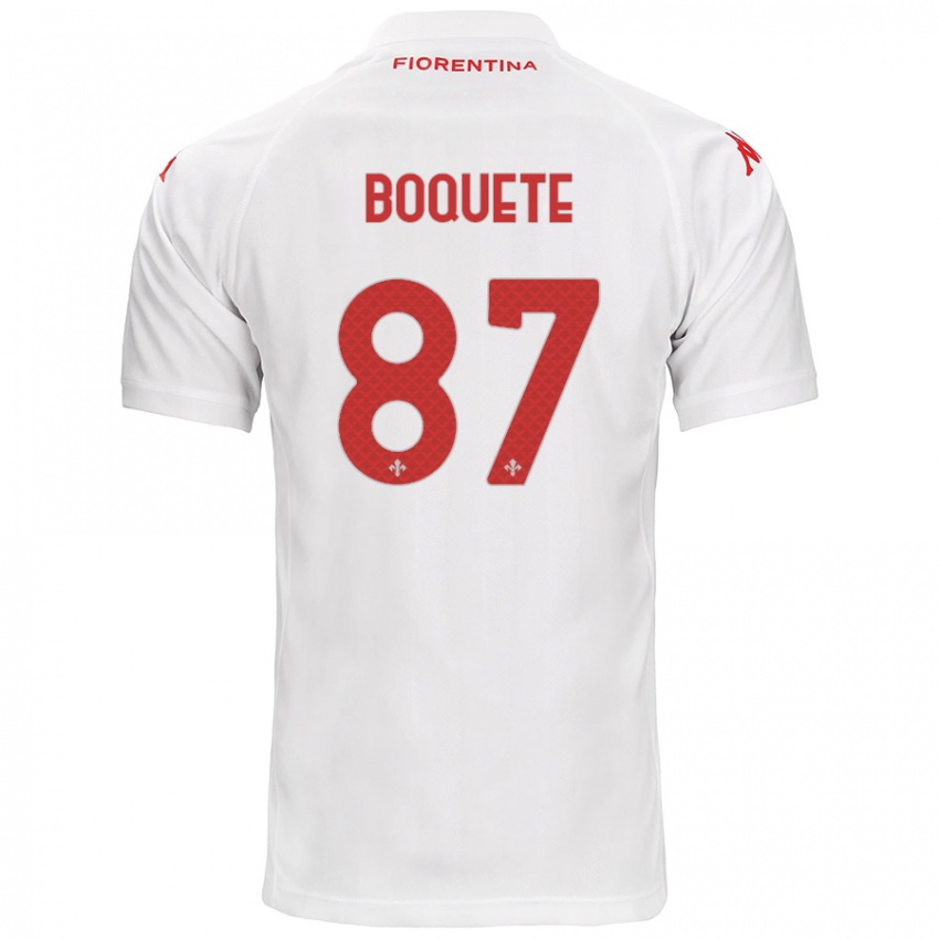 Kinderen Veronica Boquete #87 Wit Uitshirt Uittenue 2024/25 T-Shirt