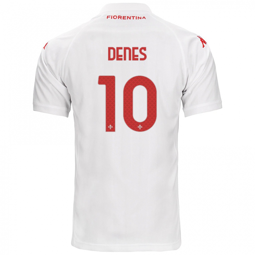 Kinderen Adrián Dénes #10 Wit Uitshirt Uittenue 2024/25 T-Shirt