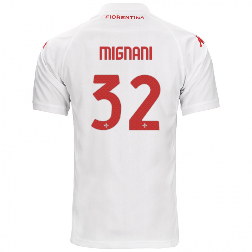 Kinderen Carlo Mignani #32 Wit Uitshirt Uittenue 2024/25 T-Shirt