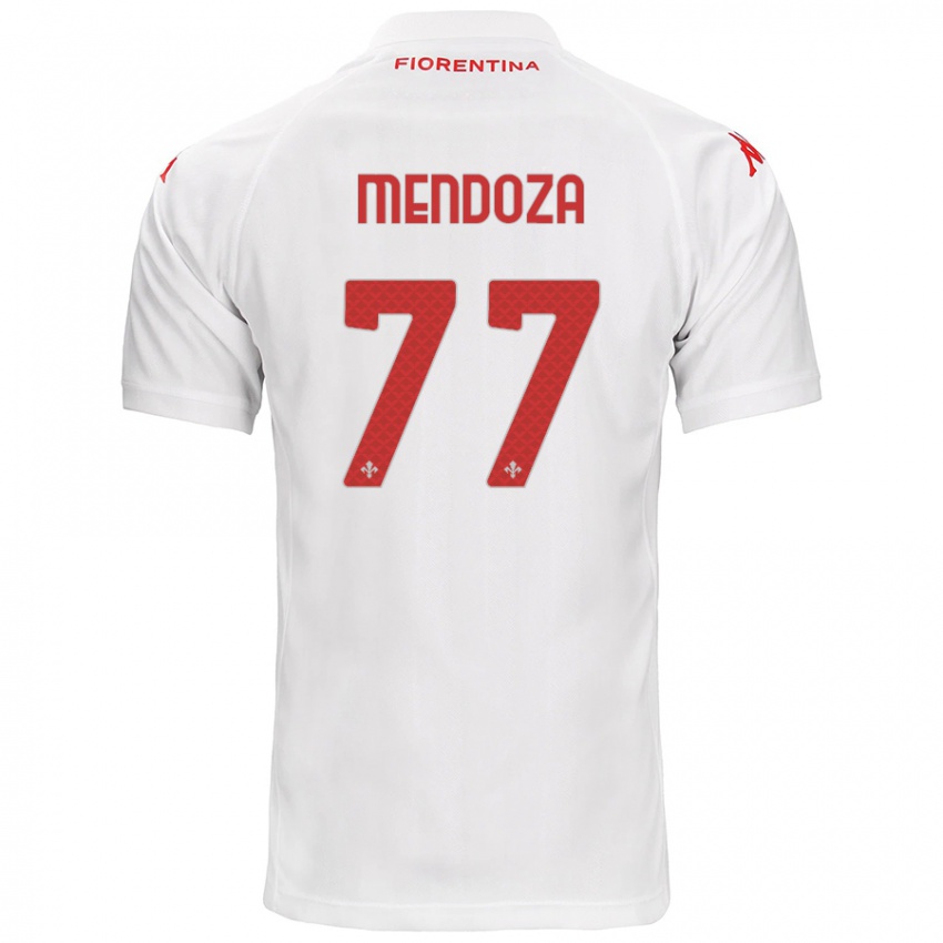 Kinderen William Mendoza #77 Wit Uitshirt Uittenue 2024/25 T-Shirt