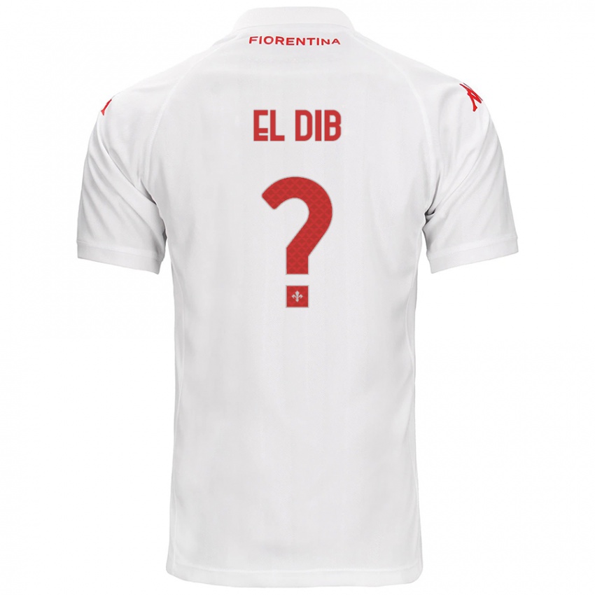 Kinderen Karim El Dib #0 Wit Uitshirt Uittenue 2024/25 T-Shirt