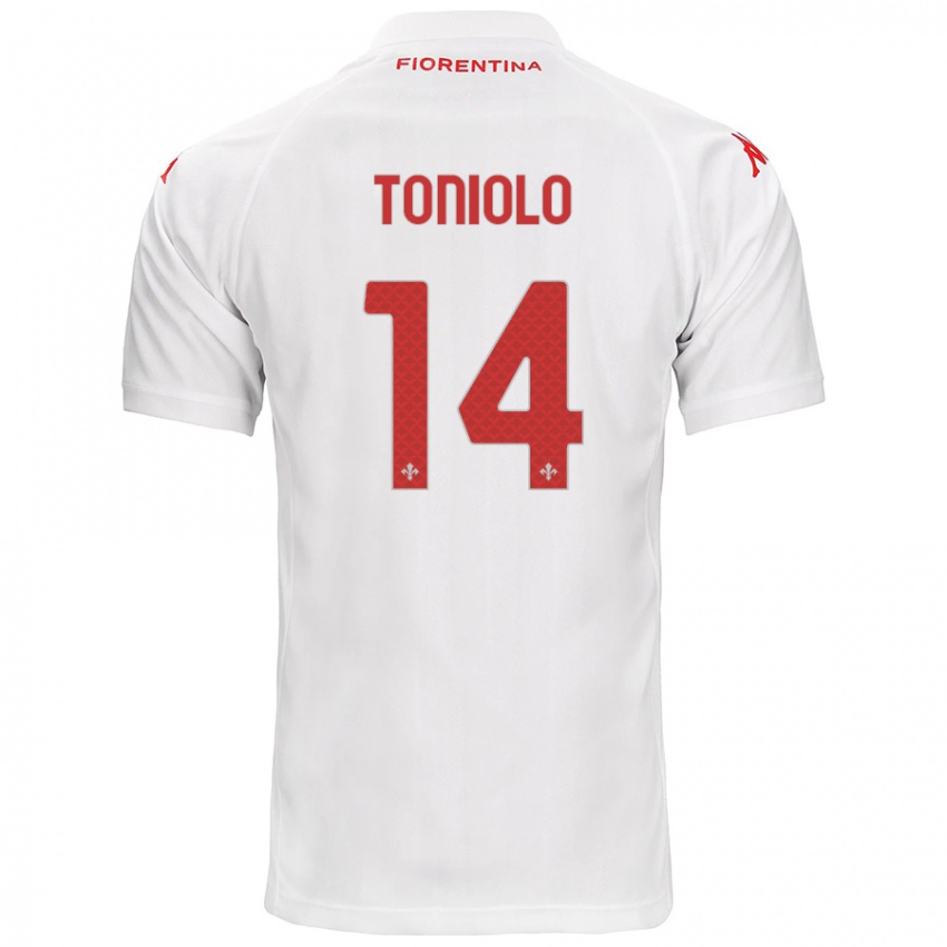 Kinderen Martina Toniolo #14 Wit Uitshirt Uittenue 2024/25 T-Shirt