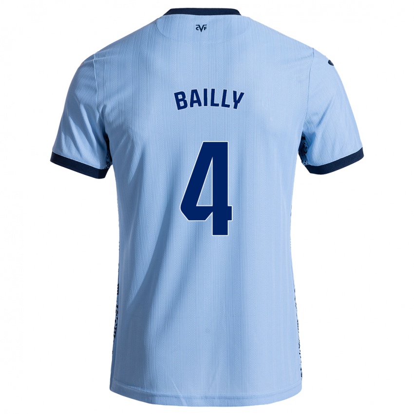 Kinderen Eric Bailly #4 Hemelsblauw Uitshirt Uittenue 2024/25 T-Shirt