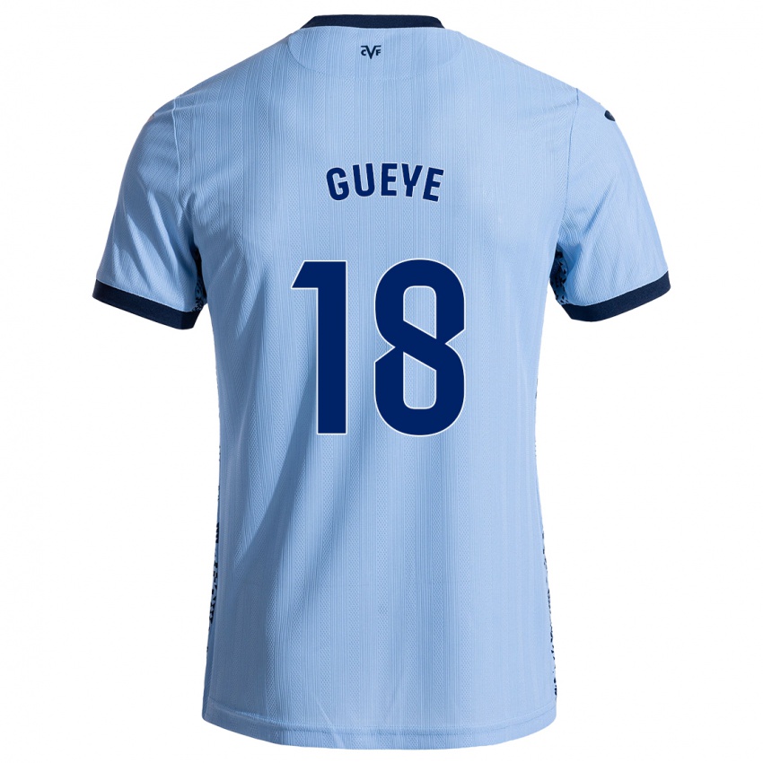 Kinderen Pape Gueye #18 Hemelsblauw Uitshirt Uittenue 2024/25 T-Shirt