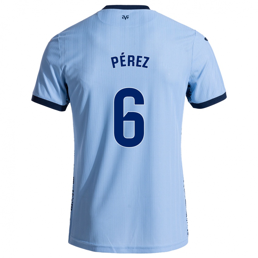 Kinderen Hugo Pérez #6 Hemelsblauw Uitshirt Uittenue 2024/25 T-Shirt