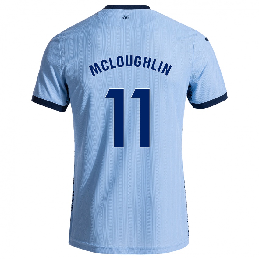 Kinderen Caden Mcloughlin #11 Hemelsblauw Uitshirt Uittenue 2024/25 T-Shirt