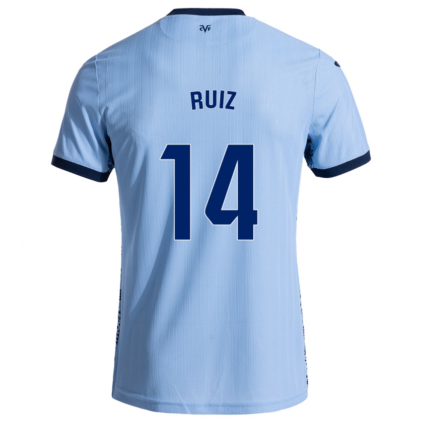 Kinderen Adri Ruiz #14 Hemelsblauw Uitshirt Uittenue 2024/25 T-Shirt