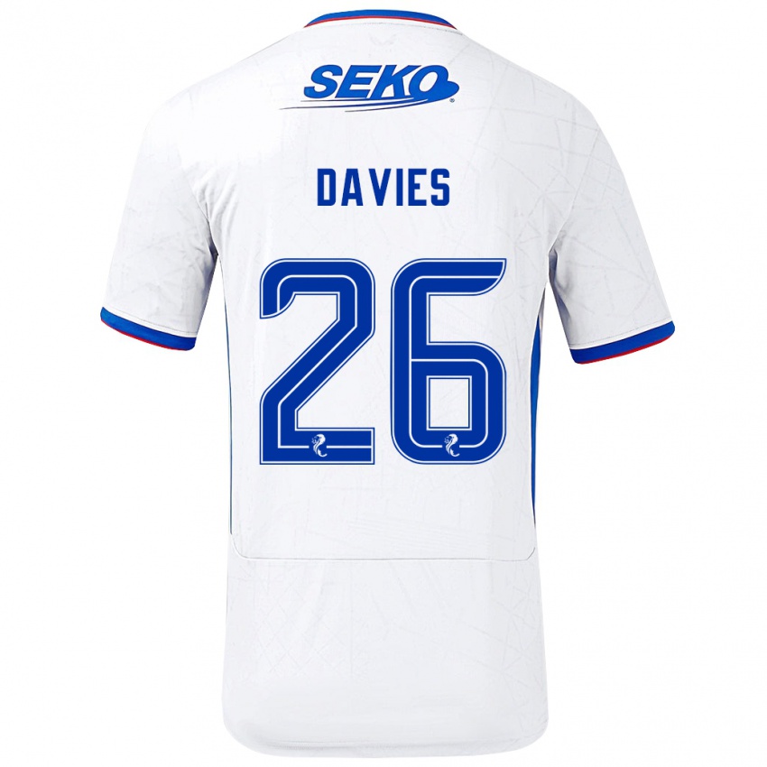 Kinderen Ben Davies #26 Wit Blauw Uitshirt Uittenue 2024/25 T-Shirt