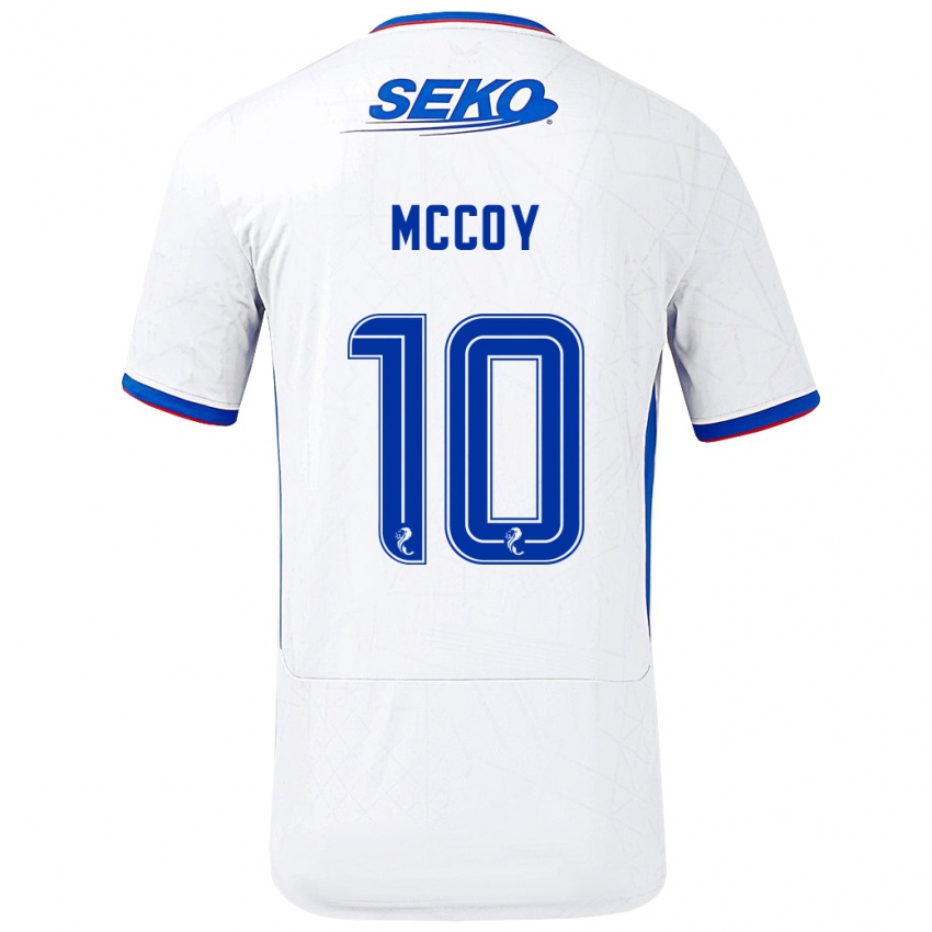 Kinderen Kayla Mccoy #10 Wit Blauw Uitshirt Uittenue 2024/25 T-Shirt