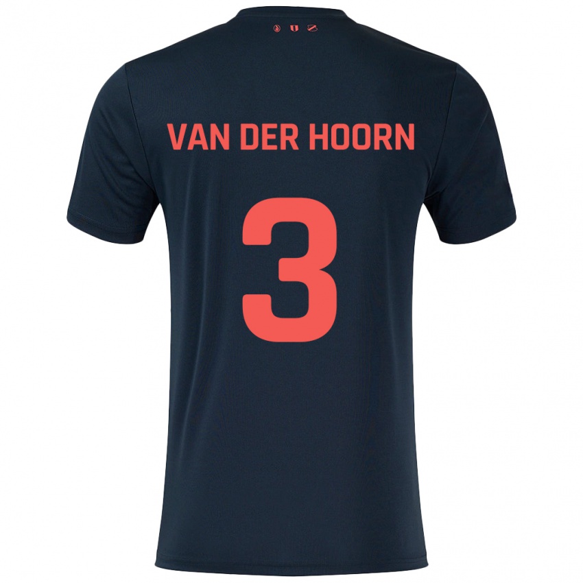 Kinderen Mike Van Der Hoorn #3 Zwart Rood Uitshirt Uittenue 2024/25 T-Shirt