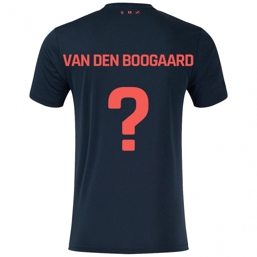 Kinderen Brian Van Den Boogaard #0 Zwart Rood Uitshirt Uittenue 2024/25 T-Shirt