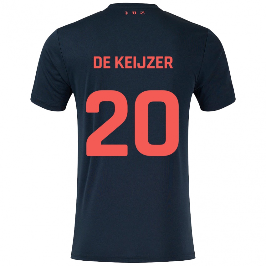 Kinderen Lotje De Keijzer #20 Zwart Rood Uitshirt Uittenue 2024/25 T-Shirt