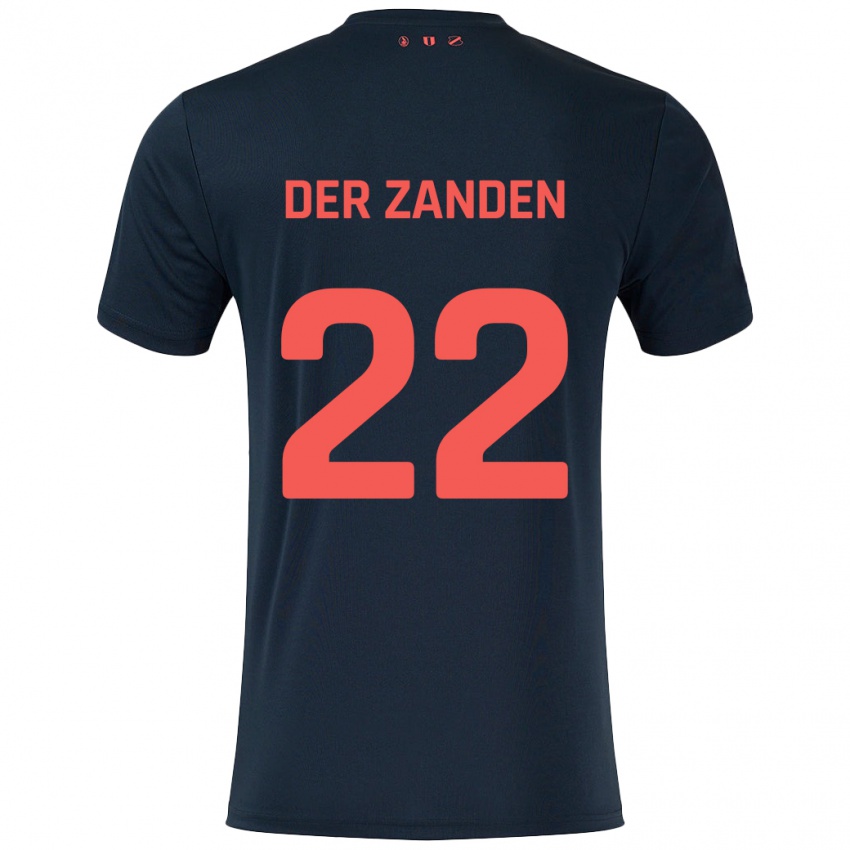 Kinderen Iise Van Der Zanden #22 Zwart Rood Uitshirt Uittenue 2024/25 T-Shirt