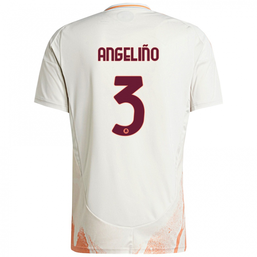 Kinderen Angelino #3 Crème Wit Oranje Uitshirt Uittenue 2024/25 T-Shirt