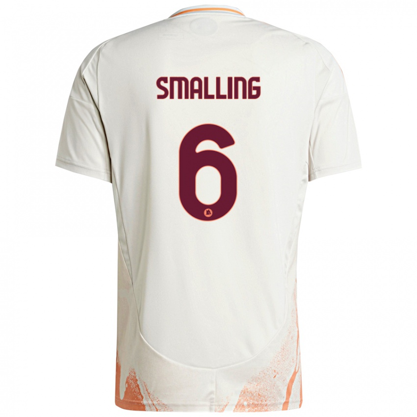 Kinderen Chris Smalling #6 Crème Wit Oranje Uitshirt Uittenue 2024/25 T-Shirt