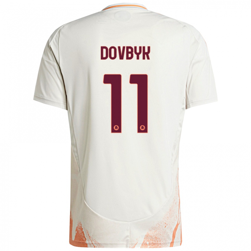 Kinderen Artem Dovbyk #11 Crème Wit Oranje Uitshirt Uittenue 2024/25 T-Shirt