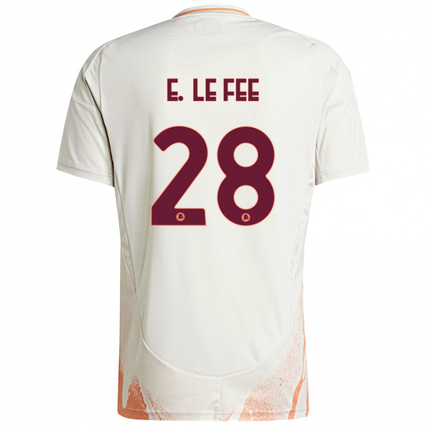 Kinderen Enzo Le Fée #28 Crème Wit Oranje Uitshirt Uittenue 2024/25 T-Shirt