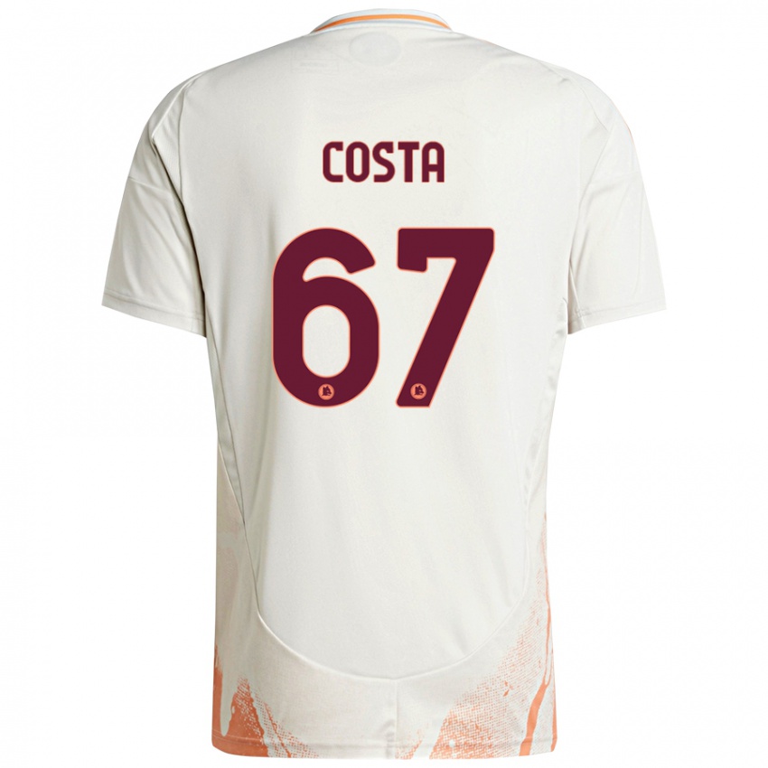 Kinderen João Costa #67 Crème Wit Oranje Uitshirt Uittenue 2024/25 T-Shirt