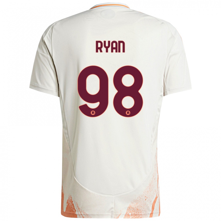 Kinderen Mathew Ryan #98 Crème Wit Oranje Uitshirt Uittenue 2024/25 T-Shirt