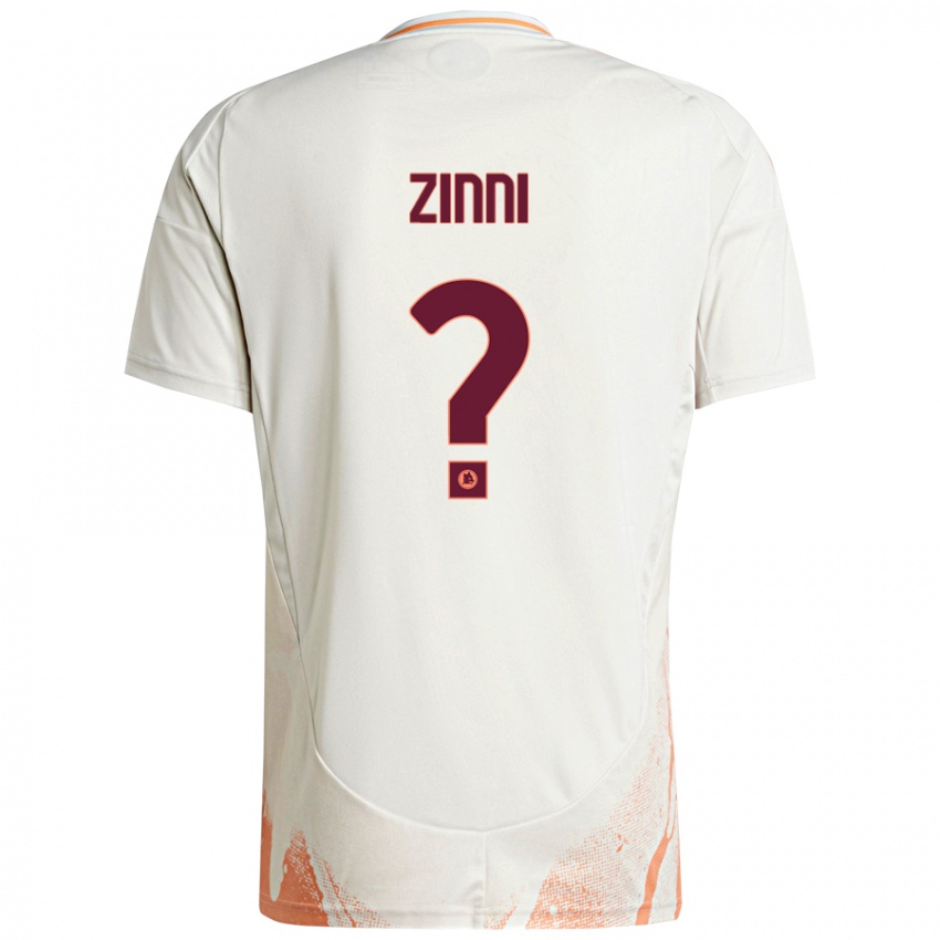 Kinderen Raul Zinni #0 Crème Wit Oranje Uitshirt Uittenue 2024/25 T-Shirt