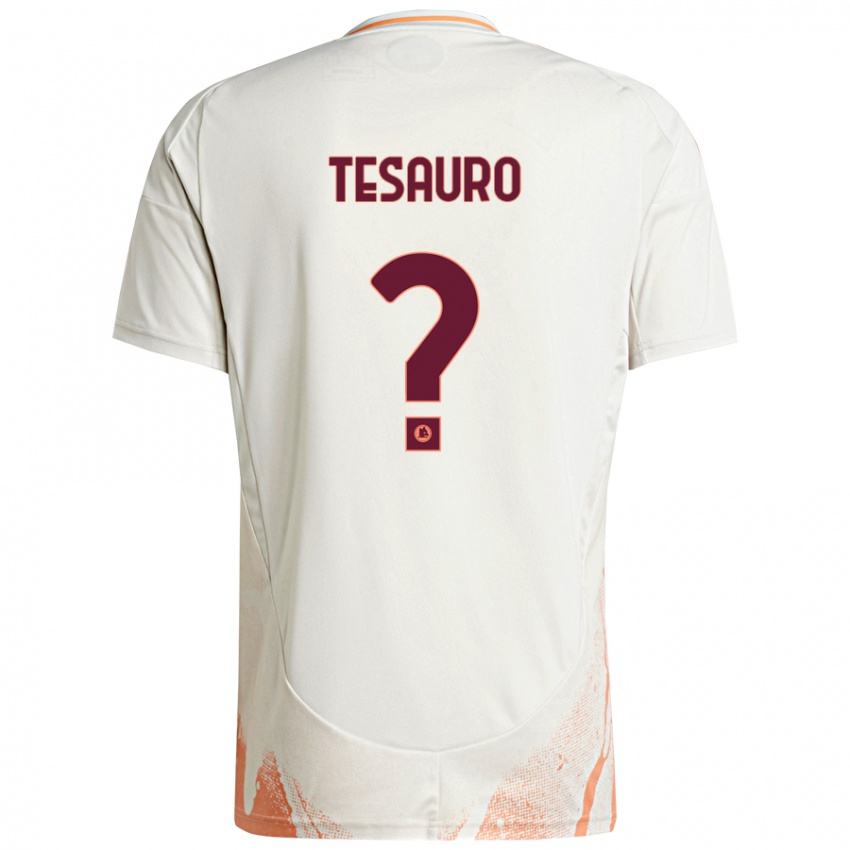 Kinderen Emanuele Tesauro #0 Crème Wit Oranje Uitshirt Uittenue 2024/25 T-Shirt