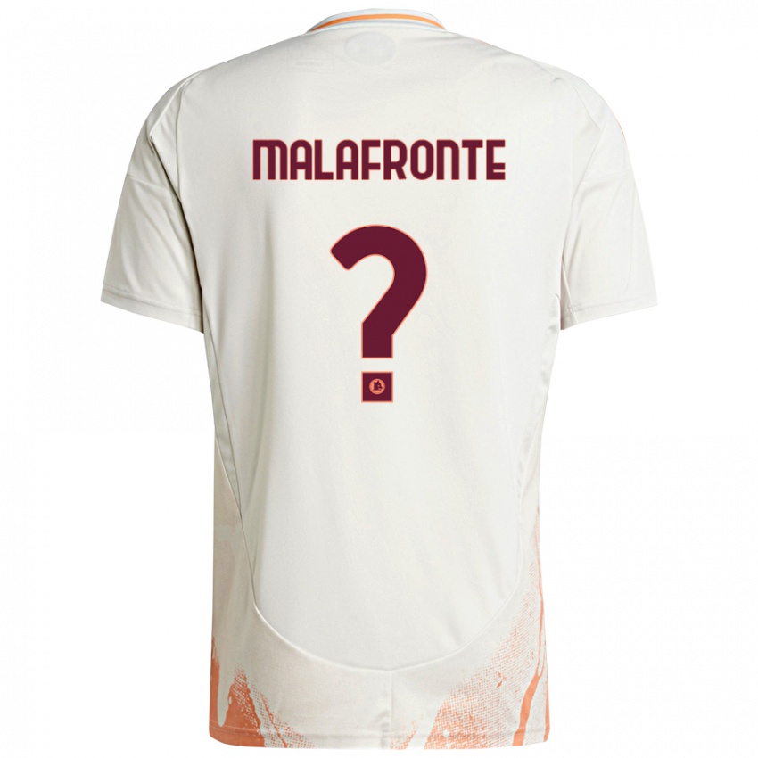 Kinderen Matteo Malafronte #0 Crème Wit Oranje Uitshirt Uittenue 2024/25 T-Shirt