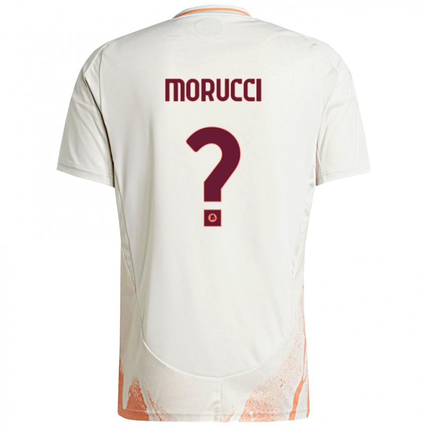 Kinderen Edoardo Morucci #0 Crème Wit Oranje Uitshirt Uittenue 2024/25 T-Shirt