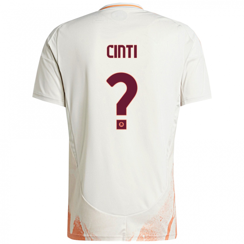 Kinderen Valerio Cinti #0 Crème Wit Oranje Uitshirt Uittenue 2024/25 T-Shirt