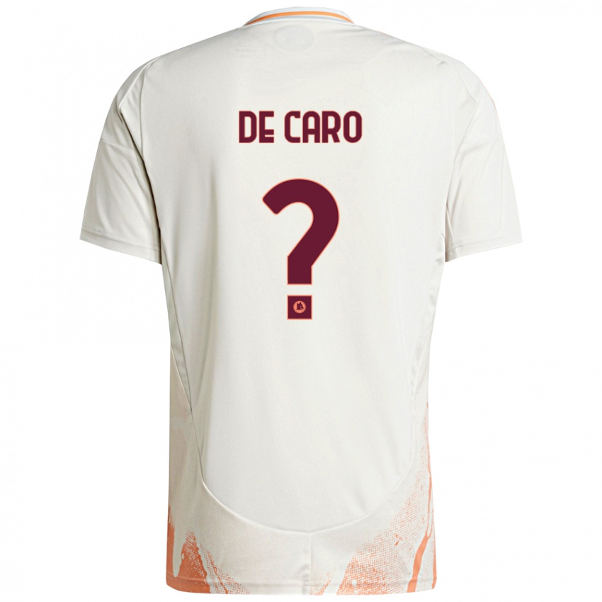 Kinderen Lorenzo De Caro #0 Crème Wit Oranje Uitshirt Uittenue 2024/25 T-Shirt