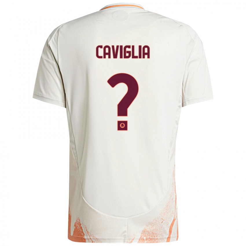 Kinderen Manuel Caviglia #0 Crème Wit Oranje Uitshirt Uittenue 2024/25 T-Shirt