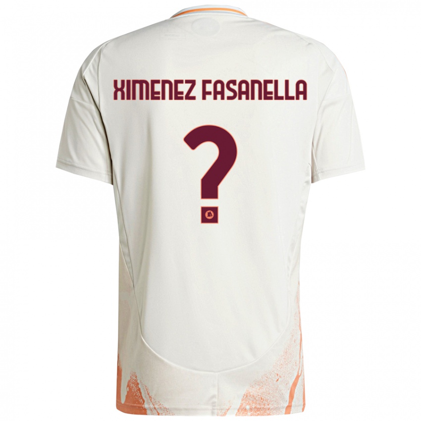 Kinderen Rafael Ximenez Fasanella #0 Crème Wit Oranje Uitshirt Uittenue 2024/25 T-Shirt