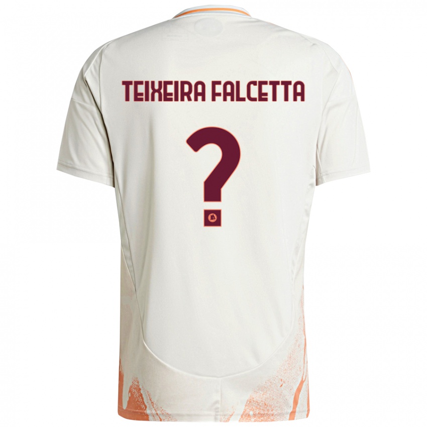 Kinderen Pietro Teixeira Falcetta #0 Crème Wit Oranje Uitshirt Uittenue 2024/25 T-Shirt