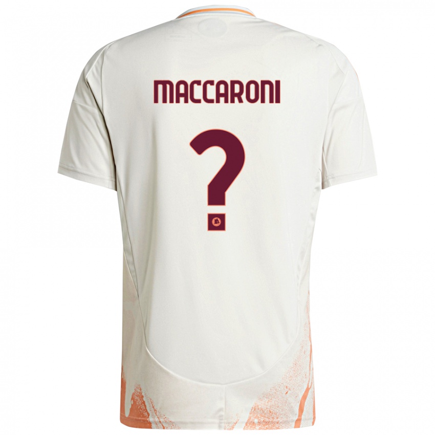 Kinderen Valerio Maccaroni #0 Crème Wit Oranje Uitshirt Uittenue 2024/25 T-Shirt