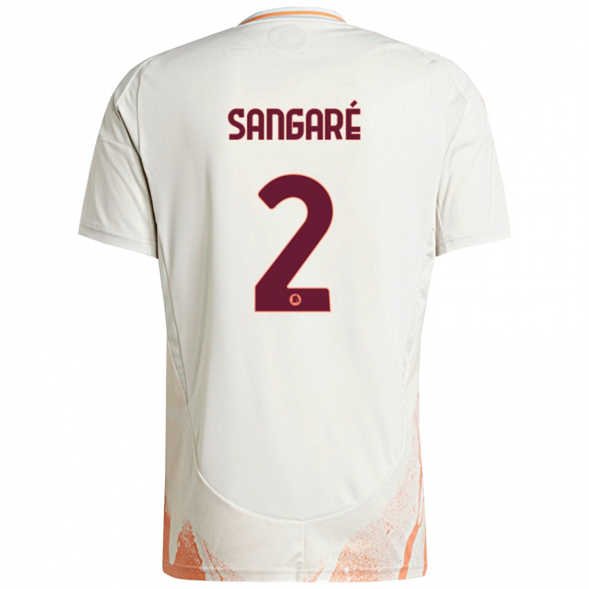 Kinderen Buba Sangaré #2 Crème Wit Oranje Uitshirt Uittenue 2024/25 T-Shirt