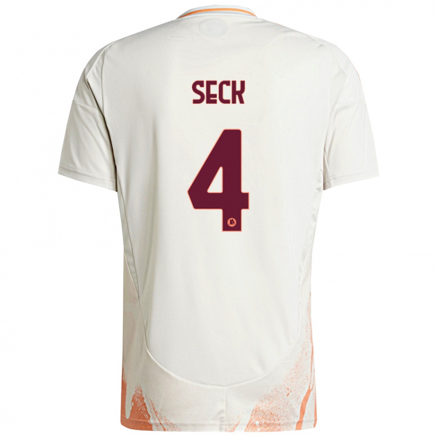 Kinderen Mohamed Seck #4 Crème Wit Oranje Uitshirt Uittenue 2024/25 T-Shirt