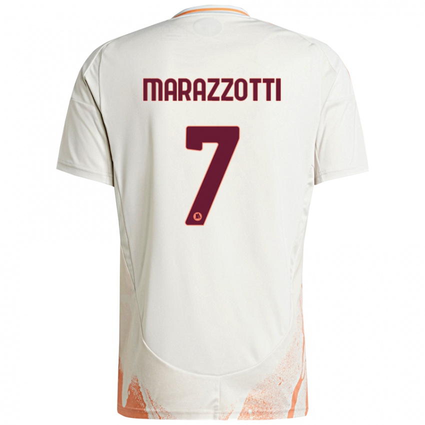 Kinderen Fabrizio Marazzotti #7 Crème Wit Oranje Uitshirt Uittenue 2024/25 T-Shirt