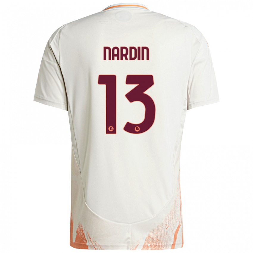 Kinderen Federico Nardin #13 Crème Wit Oranje Uitshirt Uittenue 2024/25 T-Shirt