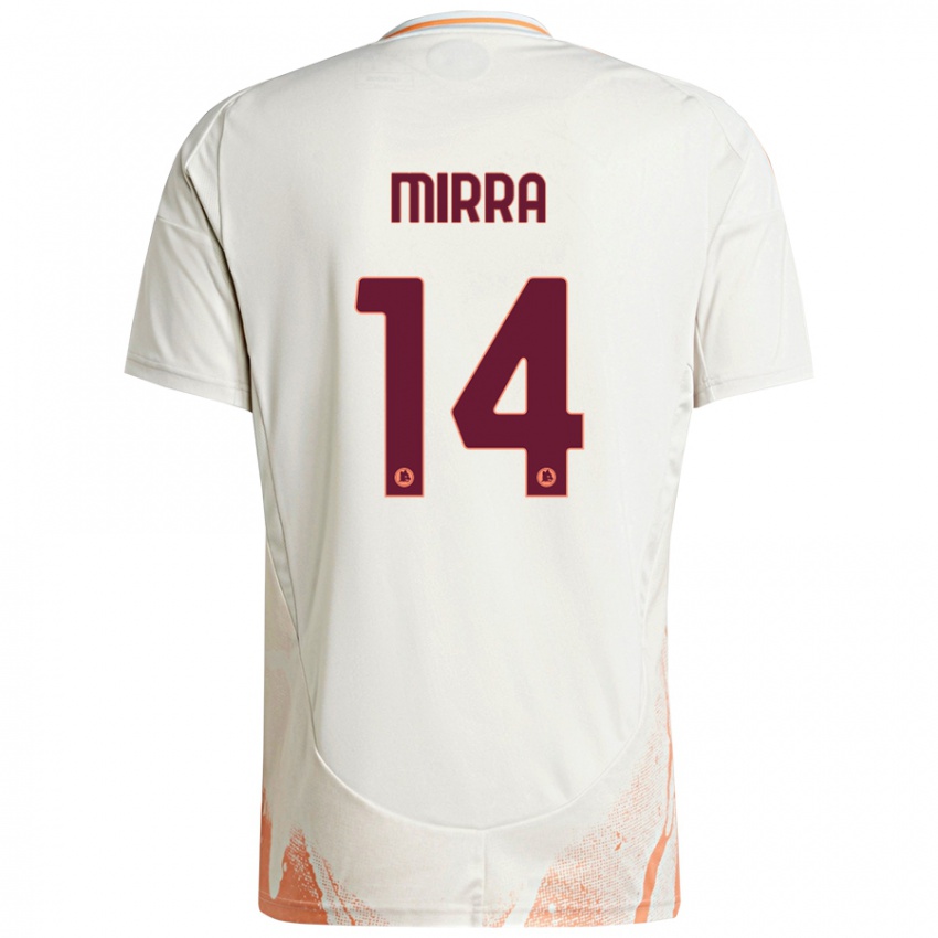 Kinderen Jacopo Mirra #14 Crème Wit Oranje Uitshirt Uittenue 2024/25 T-Shirt