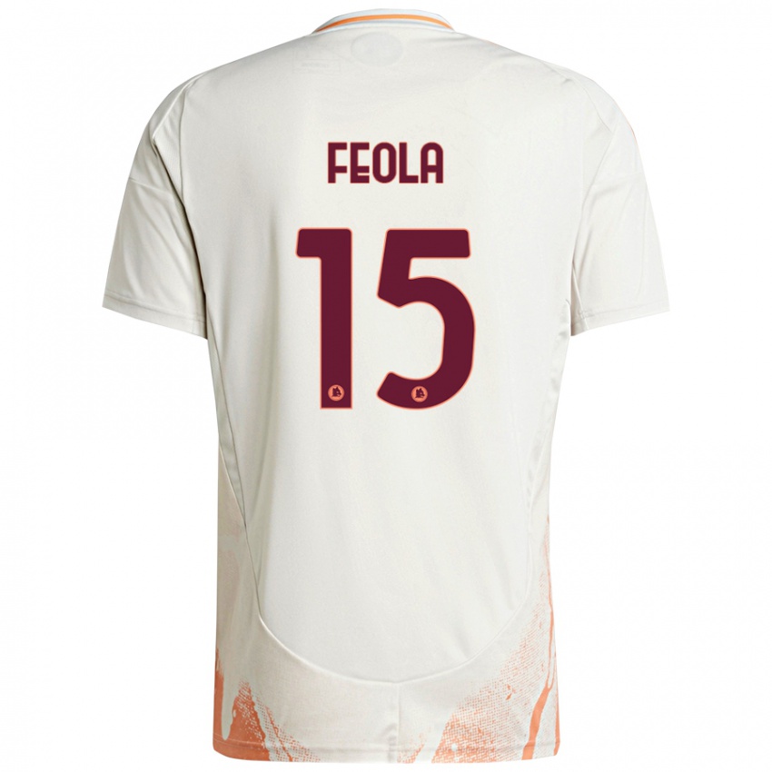 Kinderen William Feola #15 Crème Wit Oranje Uitshirt Uittenue 2024/25 T-Shirt