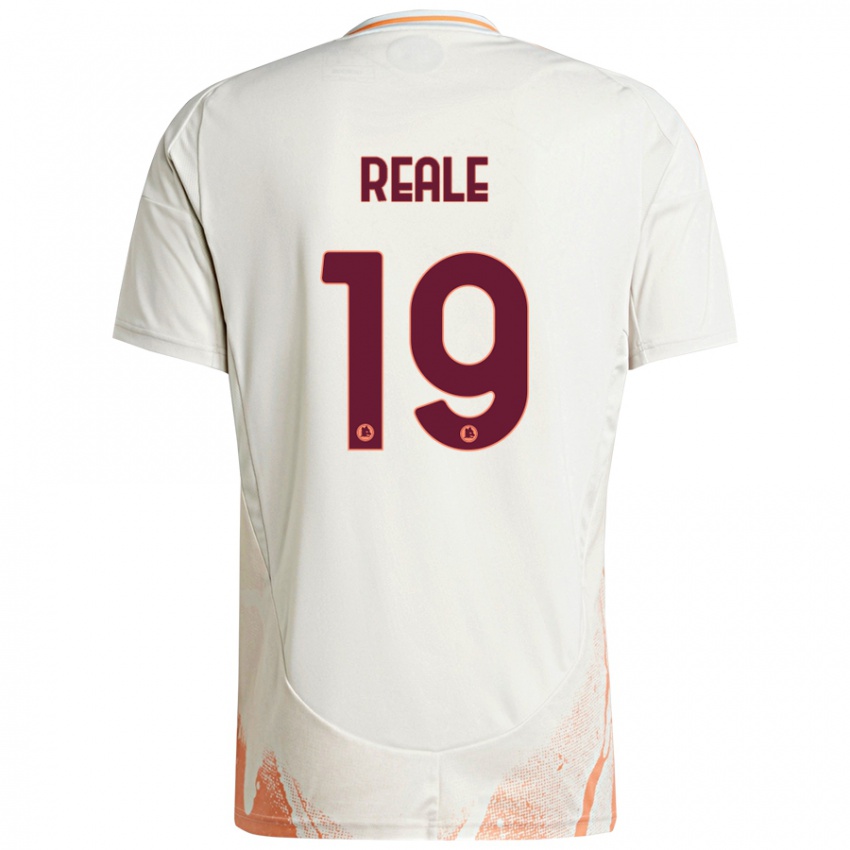 Kinderen Filippo Reale #19 Crème Wit Oranje Uitshirt Uittenue 2024/25 T-Shirt