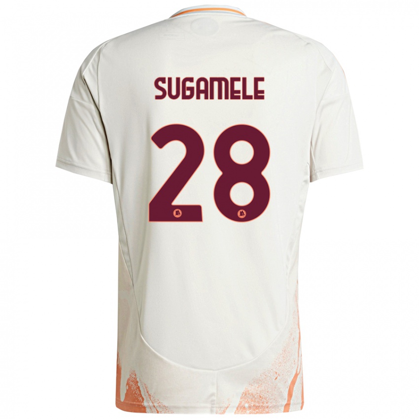 Kinderen Alessandro Sugamele #28 Crème Wit Oranje Uitshirt Uittenue 2024/25 T-Shirt