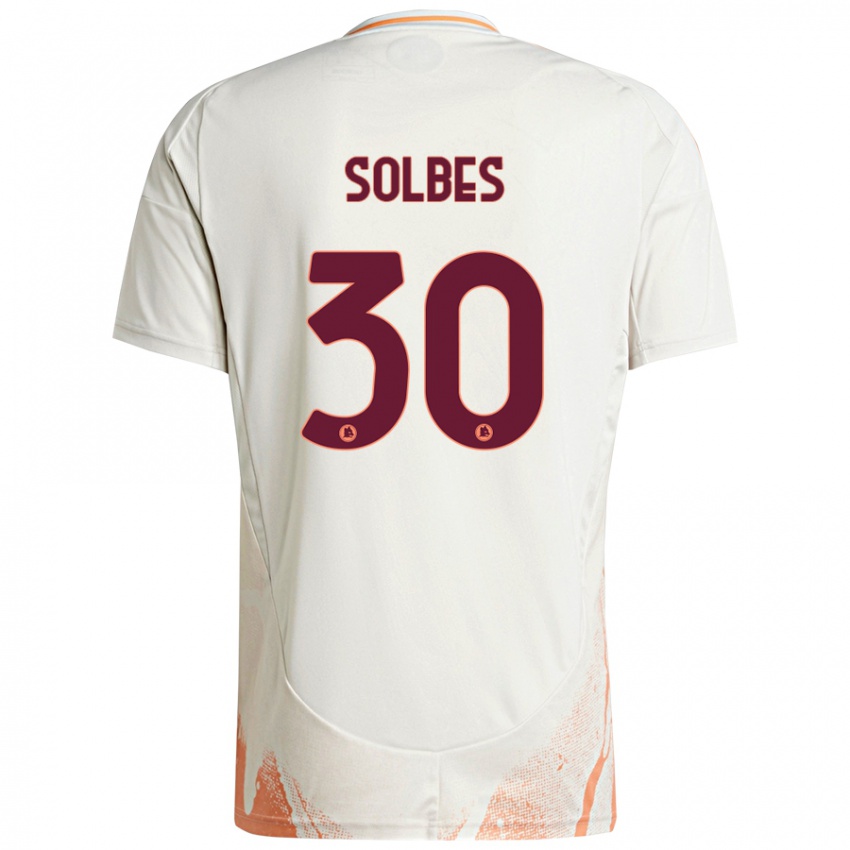 Kinderen Ricardo Solbes #30 Crème Wit Oranje Uitshirt Uittenue 2024/25 T-Shirt