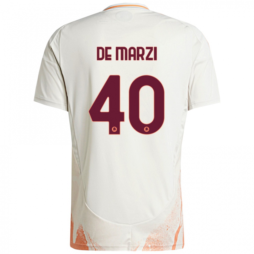 Kinderen Giorgio De Marzi #40 Crème Wit Oranje Uitshirt Uittenue 2024/25 T-Shirt