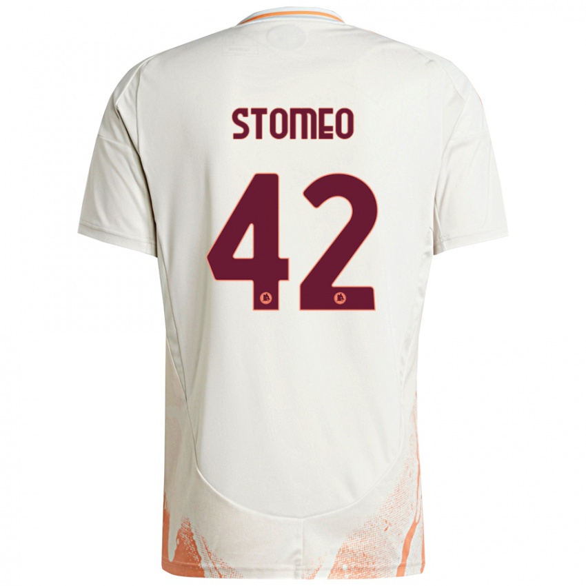 Kinderen Giorgio Stomeo #42 Crème Wit Oranje Uitshirt Uittenue 2024/25 T-Shirt