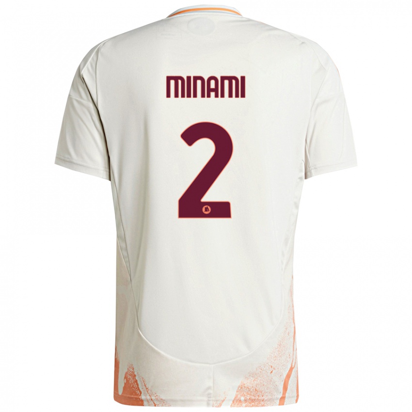 Kinderen Moeka Minami #2 Crème Wit Oranje Uitshirt Uittenue 2024/25 T-Shirt