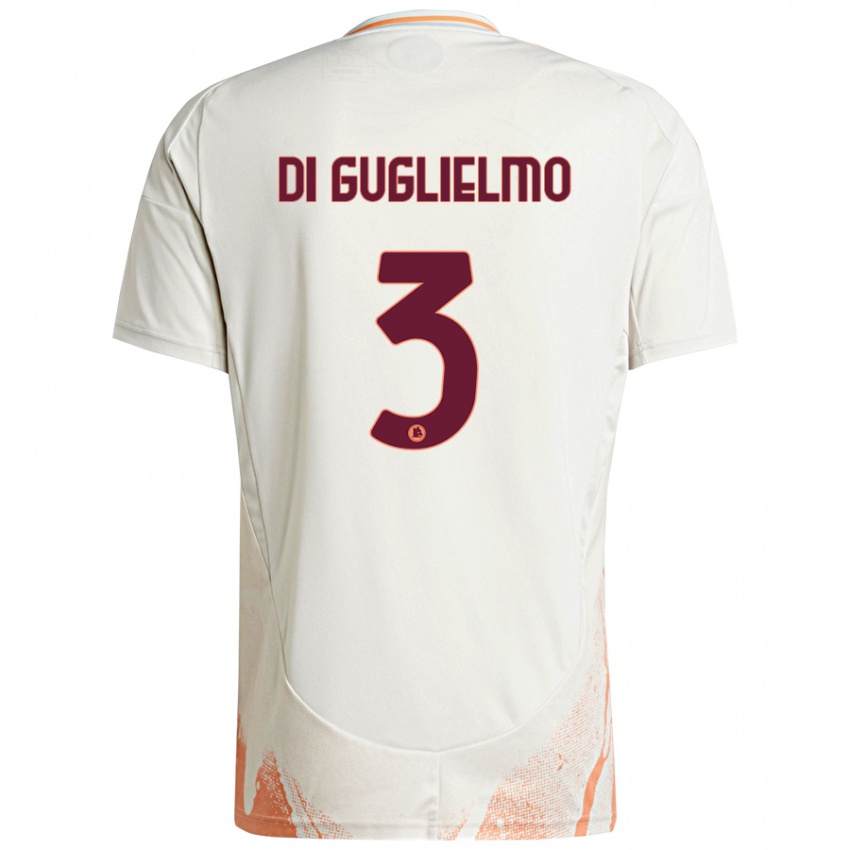 Kinderen Lucia Di Guglielmo #3 Crème Wit Oranje Uitshirt Uittenue 2024/25 T-Shirt