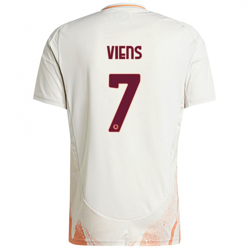 Kinderen Evelyne Viens #7 Crème Wit Oranje Uitshirt Uittenue 2024/25 T-Shirt