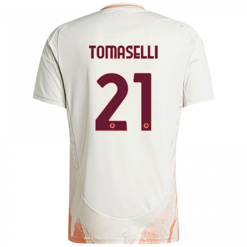 Kinderen Martina Tomaselli #21 Crème Wit Oranje Uitshirt Uittenue 2024/25 T-Shirt